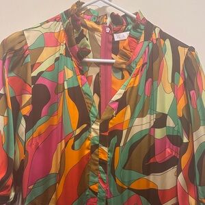 Karlie Multicolor Abstract Maxi Dress